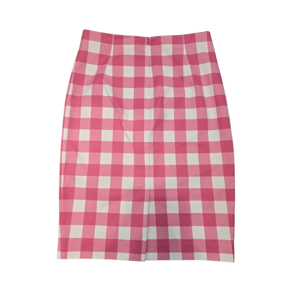 Boden Pink Gingham Richmond Pencil Skirt Cotton Size 6P NWT MSRP $250 - Picture 6 of 10